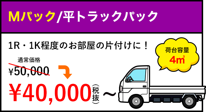 Mパック/平トラックパック